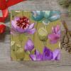 susiyo 3 Rolls Lotus Flowers and Lotus Seeds Pattern Gift Wrapping Paper Perfect for Wedding, Baby Shower, Valentine's Day, Christmas - Birthday Wrapping Paper Mini Roll - 58 x 22.8 inches view 3