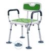 Heavy Duty Waterproof Bath Stool with Padded Armrests & Back, Adjustable Shower Chair for Seniors, Disabled & Elderly view 1