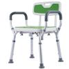 Heavy Duty Waterproof Bath Stool with Padded Armrests & Back, Adjustable Shower Chair for Seniors, Disabled & Elderly view 2