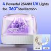 MySmile Dental Ultrasonic Retainer Cleaner Machine- 45kHz UV Denture Cleaner with 200ML Capacity for Aligner, Braces, Mouth Guard, Night Guard, Portable Dental Cleaning Pod with Digital Timer (White) view 3