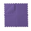 100 Pack Cocktail Napkin 2-Ply Scalloped Edged Dessert Napkins Folded 5 x 5 Inches Disposable Napkins for Dinner Wedding Birthday Party Bridal Anniversary Reception Event (Dark Purple) view 3