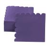 100 Pack Cocktail Napkin 2-Ply Scalloped Edged Dessert Napkins Folded 5 x 5 Inches Disposable Napkins for Dinner Wedding Birthday Party Bridal Anniversary Reception Event (Dark Purple) view 4