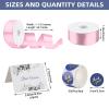 1-1/2 inch Pink Solid Satin Ribbon with Thank You Cards & Stickers,50 Yards Ribbon for Bows Bouquet,Gift Wrapping,Wedding,Floral Arrangement,Christmas Decorations view 2