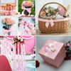 1-1/2 inch Pink Solid Satin Ribbon with Thank You Cards & Stickers,50 Yards Ribbon for Bows Bouquet,Gift Wrapping,Wedding,Floral Arrangement,Christmas Decorations view 3