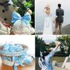 1-1/2 inch Aqua Blue Solid Satin Ribbon with Thank You Cards & Stickers,50 Yards Ribbon for Bows Bouquet,Gift Wrapping,Wedding,Floral Arrangement,Christmas Decorations view 3