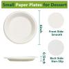 SWGIEEI Small Paper Plates 6 inch, 300 Pack Disposable Compostable Dessert Plates Made from Sugarcane Fibers, Eco-Friendly, White view 2