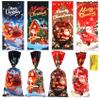 Christmas Cellophane Treat Bags, 100 PCS Christmas Goodie Candy Cookie Gift Goody Bag, Plastic Xmas Snack Wrapping Bag with Twist Ties for Gift Wrap Xmas Holiday Party Favors, 10.8 x 4.9 In (4 Styles) view 1