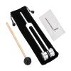 Vibration Tuning Forks Stainless Steel Tuning Device, Sound Instrument | 128 Hz ttherapy Collection Featuring Pouch, Activation Accessory Fork, Chakra Balancing Kit For Relaxation Healing view 1