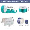 1-1/2 inch Peacock Blue Solid Satin Ribbon with Thank You Cards & Stickers,50 Yards Ribbon for Bows Bouquet,Gift Wrapping,Wedding,Floral Arrangement,Christmas Decorations view 2
