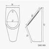 pcagfaajmh Household Products Wall-Mounted Automatic Flushing Urinal Stainless Steel Men's Urinal with Siphon Valve and Induction Flushing Non-Contact Flushing Golden Urinal with Drain view 2