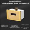 pcagfaajmh Household Products Wall-Mounted Automatic Flushing Urinal Stainless Steel Men's Urinal with Siphon Valve and Induction Flushing Non-Contact Flushing Golden Urinal with Drain view 4