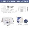 1-1/2 inch White Solid Satin Ribbon with Thank You Cards & Stickers,50 Yards Ribbon for Bows Bouquet,Gift Wrapping,Wedding,Floral Arrangement,Christmas Decorations view 2