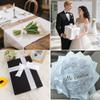 1-1/2 inch White Solid Satin Ribbon with Thank You Cards & Stickers,50 Yards Ribbon for Bows Bouquet,Gift Wrapping,Wedding,Floral Arrangement,Christmas Decorations view 3