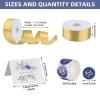 1-1/2 inch Champagne Gold Solid Satin Ribbon with Thank You Cards & Stickers,50 Yards Ribbon for Bows Bouquet,Gift Wrapping,Wedding,Floral Arrangement,Christmas Decorations view 2