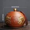 Adult Cremation Urns for Human Ashes, Keepsake Ceramic Funeral for Pet Urn Ashes, Memorial Burial Funeral Urn,Dragon Pattern,Red view 4
