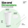 20oz Foam Coffee Cups with Lids & Straws Disposable Insulated Styrofoam Cups for Hot & Cold Drinks Fits Dart 20J16 Lid To-Go, Office, Events [25100 Pack] (100 Pack - 20oz, 100.0, Count) view 2