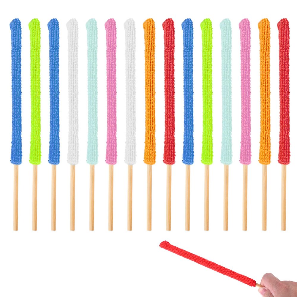 15 Pcs Fan Cleaning Brush, 26.5cm/10.43inch Air Vent Cleaner,Microfiber Detail Air Conditioner Vents Cleaners Car Crevice Clean Tool Small Duster Sticks Blinds Dusters for Cleaning Dusting Tools