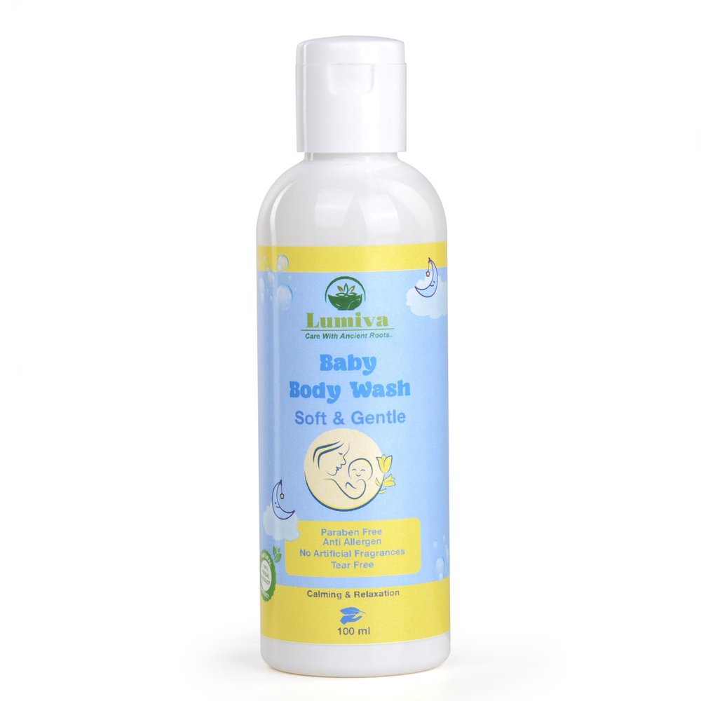 Lumiva Baby Body Wash Free from Harsh Chemicals Suitable For Daily Use on Sensitive Skin (100 ML)