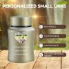 Photo Personalized Small Urns for Human Ashes, Keepsake 4.5 inches Custom Mini Sharing Funeral Urns Stainless Steel Keepsake Cremation Urns,Frosted Gold view 3