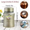 Photo Personalized Small Urns for Human Ashes, Keepsake 4.5 inches Custom Mini Sharing Funeral Urns Stainless Steel Keepsake Cremation Urns,Frosted Gold view 4