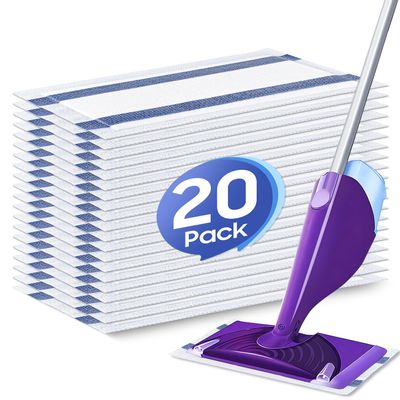 20 Count Disposable Mop Pads Refill for Swiffer WetJet Spray Mop - Wet Jet Mopping Pad Refill for Multi Surface Hardwood Floor Cleaning - Thickness & Absorbent