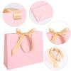 EUSOAR Pink Gift Bags,3pcs 10.6"x3.1"x8.3" Thank You Kraft Paper Bags with Handles Bow Ribbon, Shopping Gift Treat Paper Bag Bulk for Party Favor Wedding Guests Bridal Anniversary Birthday view 3