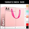 EUSOAR Large Pink Gift Bags, 3 Pack 16x6x12 inches Shopping Paper Bags with Handles Bulk, Retail Kraft Wrapping Paper Bag for Wedding, Craft Grocery, Boutique, Party Favor, Business view 2