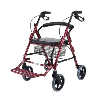 ZOCWJK Standard Walking Frames Rollator Walker with Seatand Brakes and 4 Wheels Lightweight Folding Mobility Aid Rolling Walker for Adult, Senior, Elderly and Handicap,(
