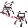 ZOCWJK Standard Walking Frames Rollator Walker with Seatand Brakes and 4 Wheels Lightweight Folding Mobility Aid Rolling Walker for Adult, Senior, Elderly and Handicap,( view 2