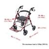 ZOCWJK Standard Walking Frames Rollator Walker with Seatand Brakes and 4 Wheels Lightweight Folding Mobility Aid Rolling Walker for Adult, Senior, Elderly and Handicap,( view 3