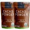 226g/2pack, Organic Cacao Powder - Unsweetened Dark Cocoa for Keto & Paleo Baking, Rich Chocolate Flavor, Non-GMO, Vegan, Gluten-Free, Resealable Bag view 1