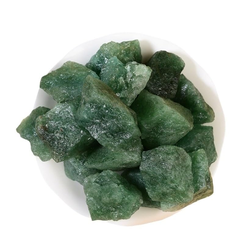 Yuidaaavzz Bulk Crystals and Rocks Natural Green Strawberry Crystal Stone Crystal Ore Aromatherapy Diffuser Stone Green Strawberry Crystal Ore Crystals and Healing Stones(1-2cm100g) ()