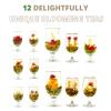 12 Assorted Blooming Flower Tea Balls Gift Set for Christmas| Handmade Herbal Flowering Tea Balls Variety Individual Packing| Blooming Green Teas with Flowers for Teas Lovers, Anniversary, Valentine, Birthday view 3