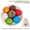 12 Assorted Blooming Flower Tea Balls Gift Set for Christmas| Handmade Herbal Flowering Tea Balls Variety Individual Packing| Blooming Green Teas with Flowers for Teas Lovers, Anniversary, Valentine, Birthday view 4