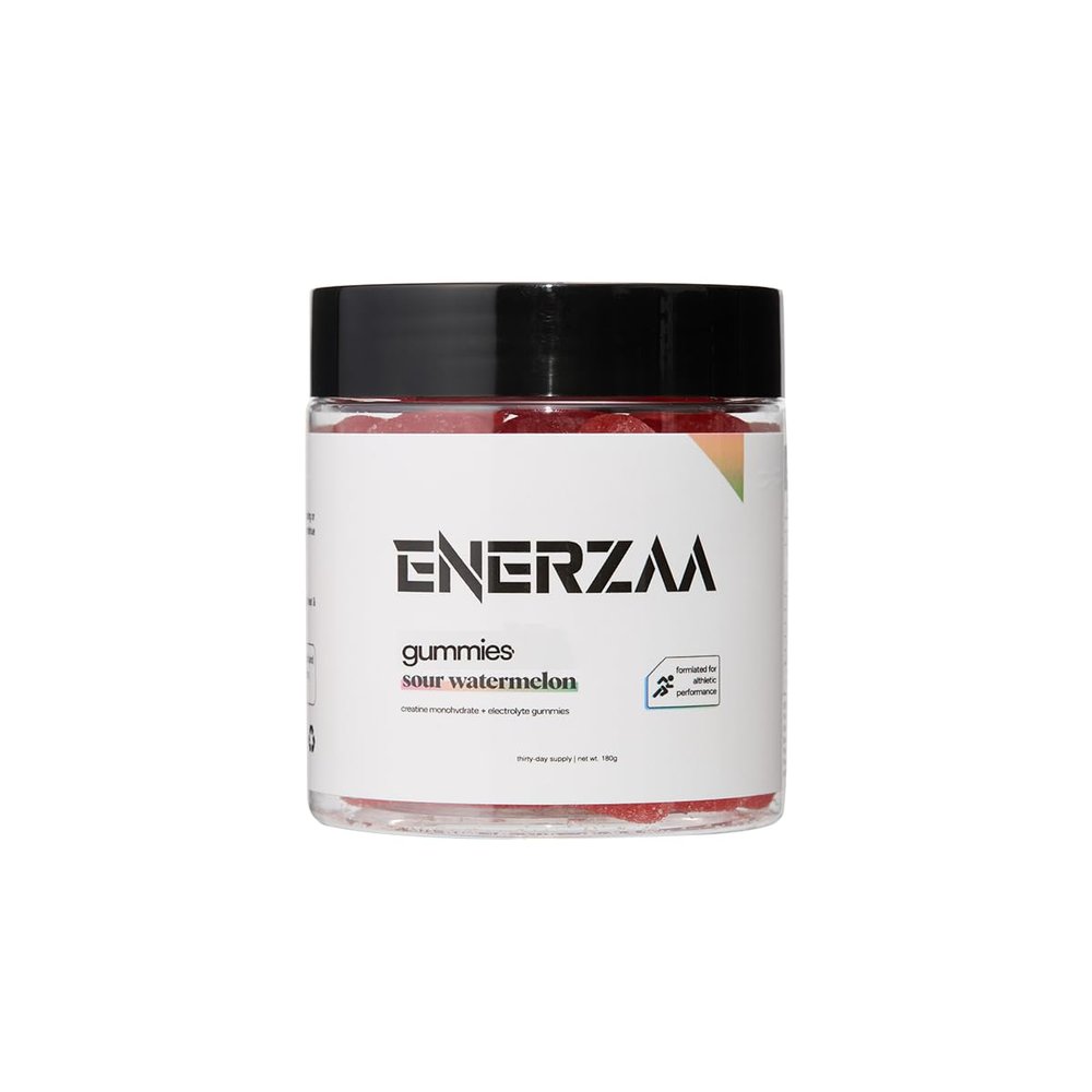 ENERZAA Creatine Complex Gummies 4.5g Active Formula with Electrolytes 2 Gummies per Day, 60 Count for Daily Wellness & Hydration (JAR, Sour Watermelon)