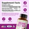 Organic Beetroot Supplement USDA Organic Beet Root Tablets with Black Pepper for Circulation, Energy & Stamina Nitric Oxide Support for Pre & Post Workout Performance & Endurance 60 days supply view 2