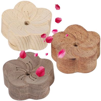 3-Pack Mini Wood Diffusers for Aromatherapy, Plum Blossom Air Freshener for Car, Home, Spa, Meditation Room, Desk, and More