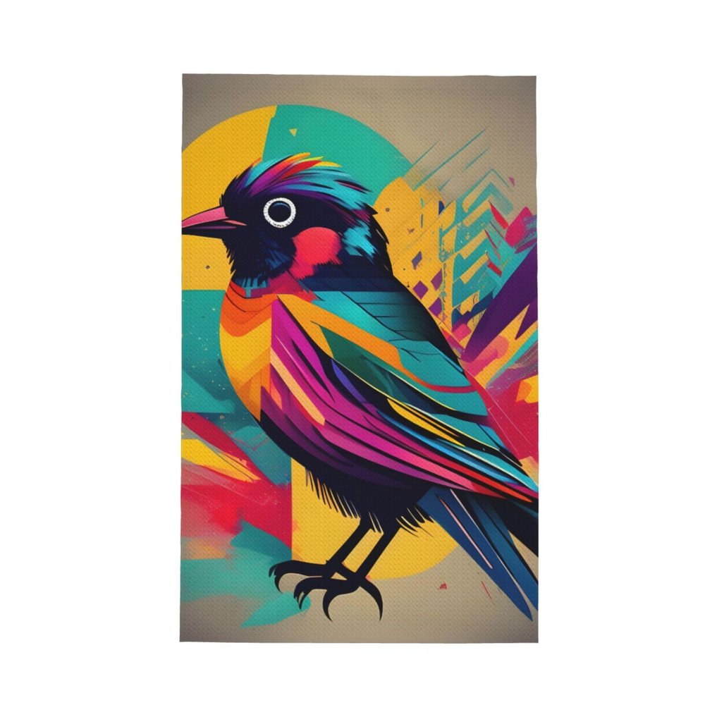 BSKGOHP Colorful Bird Print Kitchen Tea Towel is Ultra Soft Quick Dry Microfiber Dish Cloths