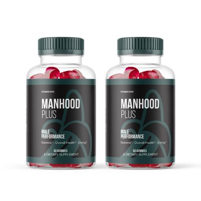 (2 Pack) Manhood Plus Gummies, Official Manhood Plus for Overall Wellness Support Advanced Formula 1000MG Gummy, Manhood Plus All Natural Supplement Maximum Energy and Management (120 Gummies)