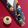 Time to Shine Wrapping Paper 30"x144" Satin Finish Bold Abstract Clocks in Gold, Red & Blue Gift Wrap Roll (30 sq ft) view 3
