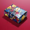 Time to Shine Wrapping Paper 30"x144" Satin Finish Bold Abstract Clocks in Gold, Red & Blue Gift Wrap Roll (30 sq ft) view 4
