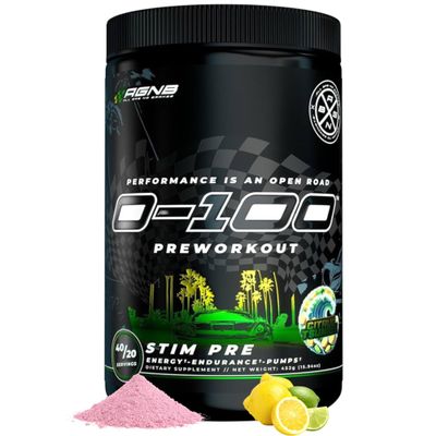 AGNB 0-100 Pre Workout Powder | 10g L-Citrulline, 450mg Caffeine, Alpha-GPC | High Stim Nitric Oxide Pump, Focus & Energy | No Beta Alanine, No Crash | Men & Women Citrus Tsunami 40/20 Servings