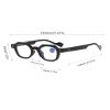 Blue Light Glasses Men Retro Hexagonal Reading Glasses Fashionable Full Frame Elderly Reader Glasses Set of 3 (Grey leopard, 3.5, x) view 4