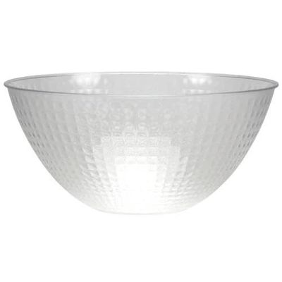 EcoQuality 100oz Clear Round Plastic Bowl Large Disposable Serving Bowl for Salads Snacks and Party Foods Durable Lightweight Catering and Event Tableware (24)