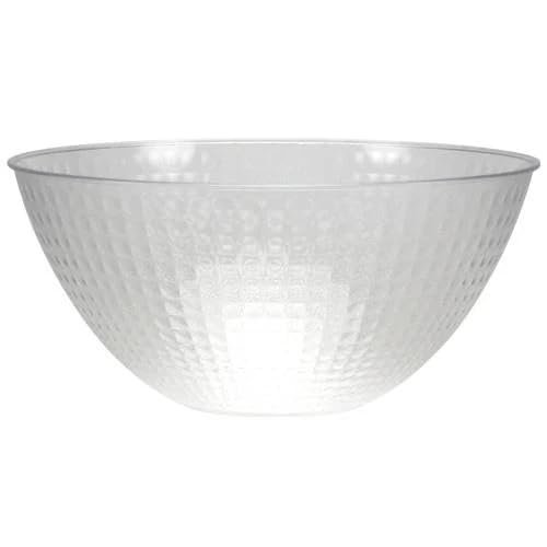 EcoQuality 100oz Clear Round Plastic Bowl Large Disposable Serving Bowl for Salads Snacks and Party Foods Durable Lightweight Catering and Event Tableware (24)