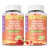(2 Packs) Totaria Sugar Free 5-in-1 Probiotic Prebiotic Postbiotic Gummy, Probiotics for Women Men with Digestive Enzymes, Peppermint, Complete Immune, Gut & Digestive Support, Vegan Strawberry Flavor view 1