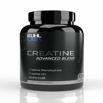 Kuhl Labs Creatine Advanced Blend, Capsules, Monohydrate, HCl, Bioperine