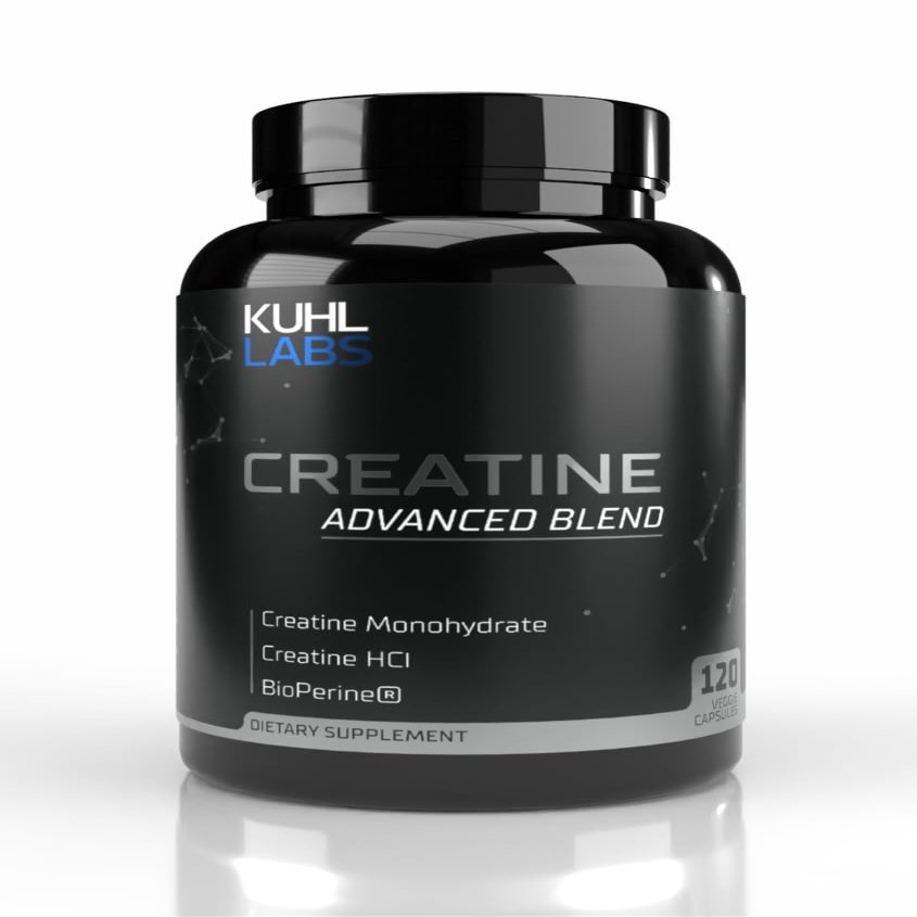 Kuhl Labs Creatine Advanced Blend, Capsules, Monohydrate, HCl, Bioperine