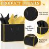 Epoesch 12 Pack Black Gift Bags with Handles Includes 24 Tissue Paper 11.8"x10"x4" Elegant 5 Senses Gift Bags for Wedding, Bridesmaids, Groomsmen, Guests, Easter, Mother's Day, Holiday (Black Gold) view 3