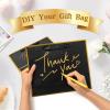 Epoesch 12 Pack Black Gift Bags with Handles Includes 24 Tissue Paper 11.8"x10"x4" Elegant 5 Senses Gift Bags for Wedding, Bridesmaids, Groomsmen, Guests, Easter, Mother's Day, Holiday (Black Gold) view 4
